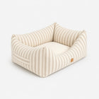 Kingston - Toile rayée - Lit de luxe pour chien