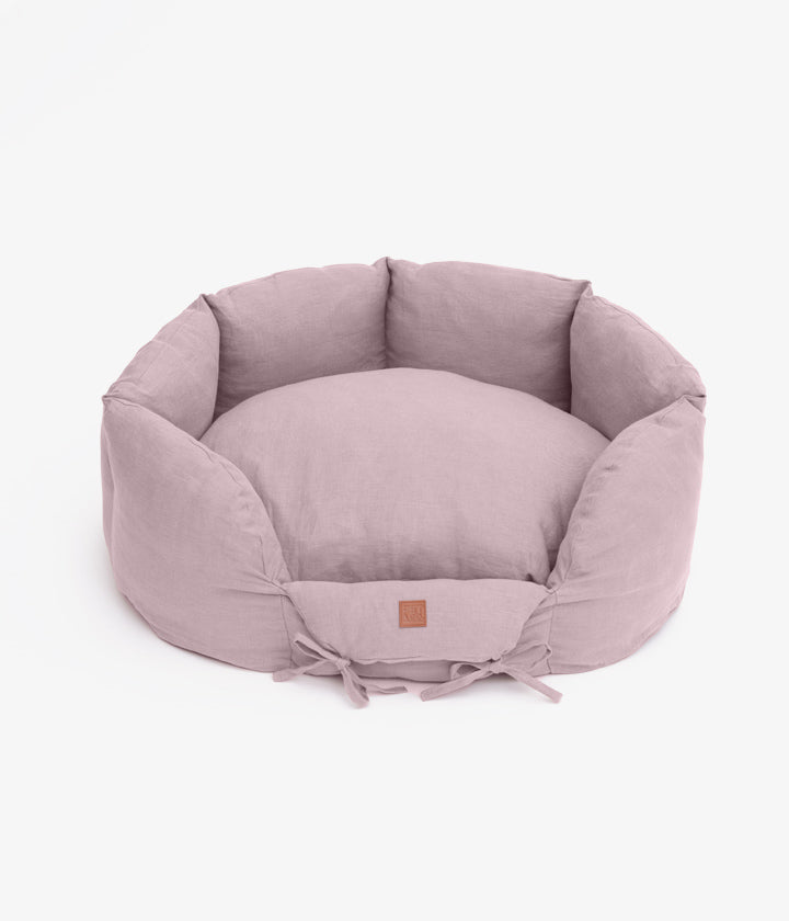 Ronny Leinen - Panier pour chien de luxe rose poudré